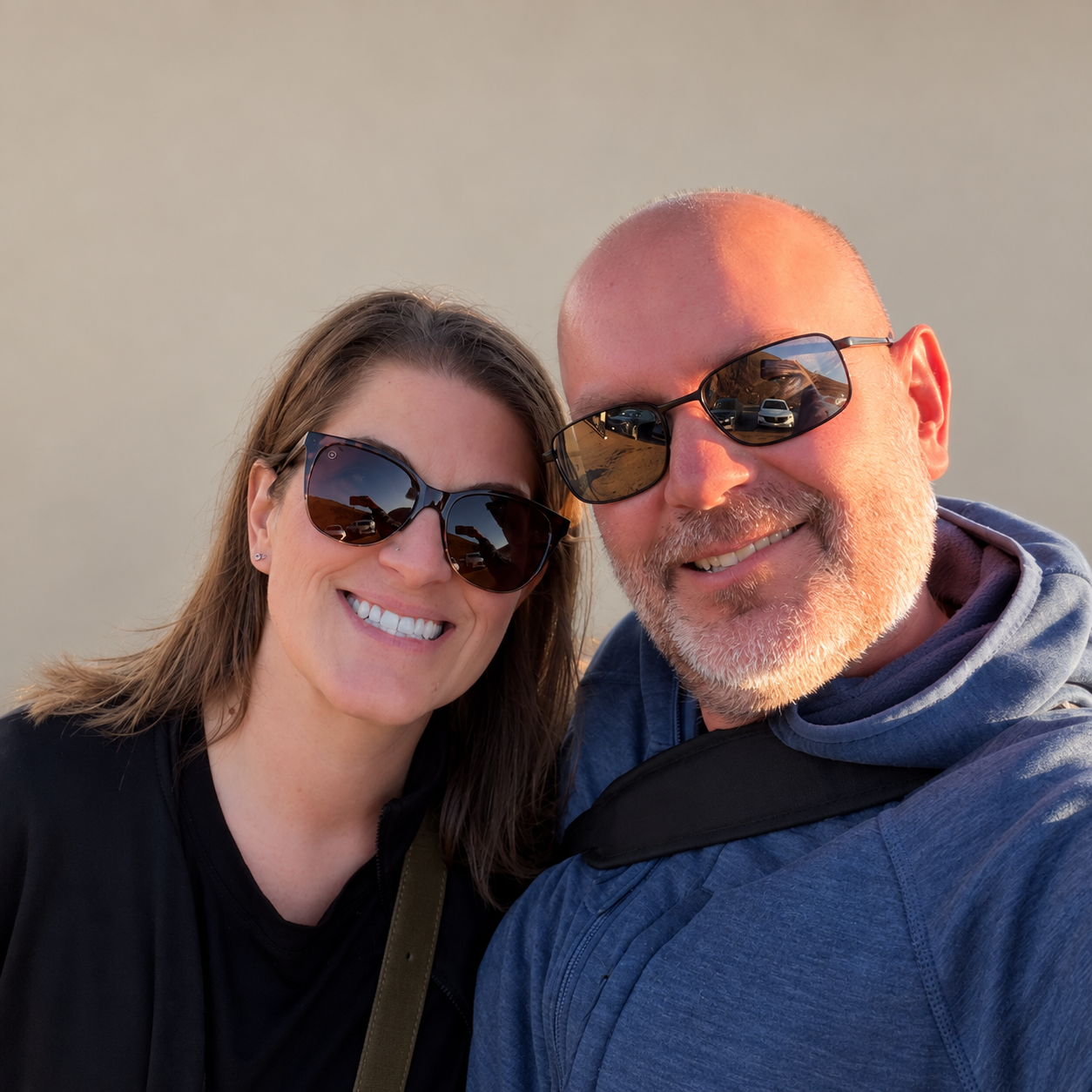 The starting couple photo, with the background simplified